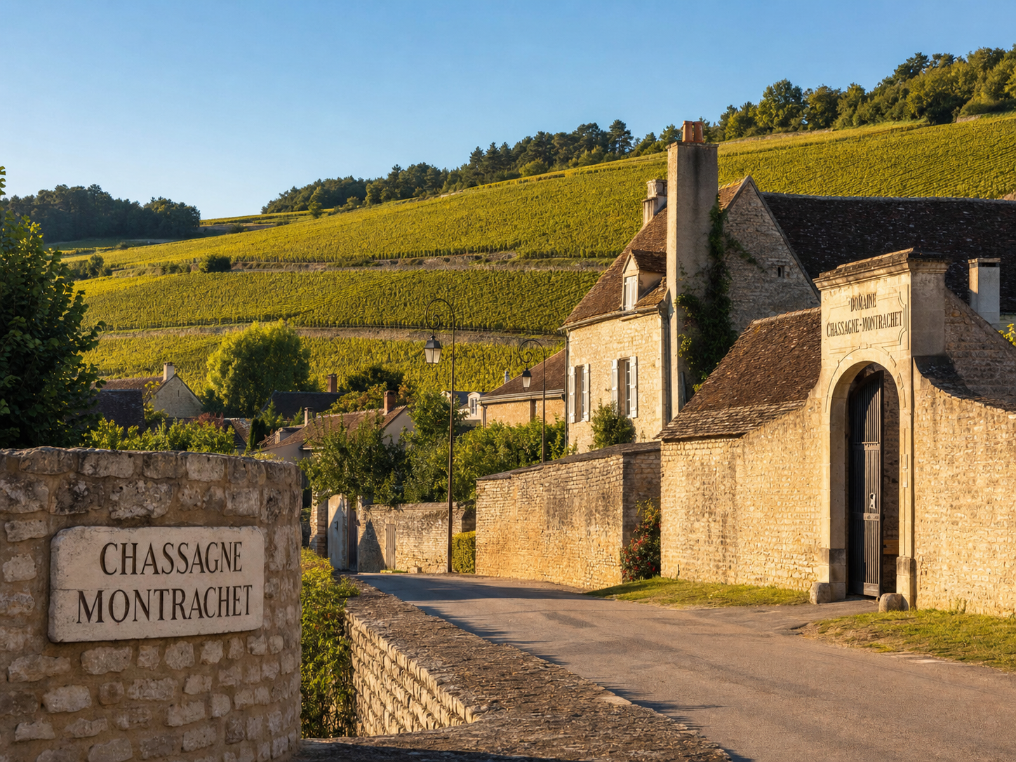 Bâtard-Montrachet Grand Cru vineyard in Chassagne-Montrachet