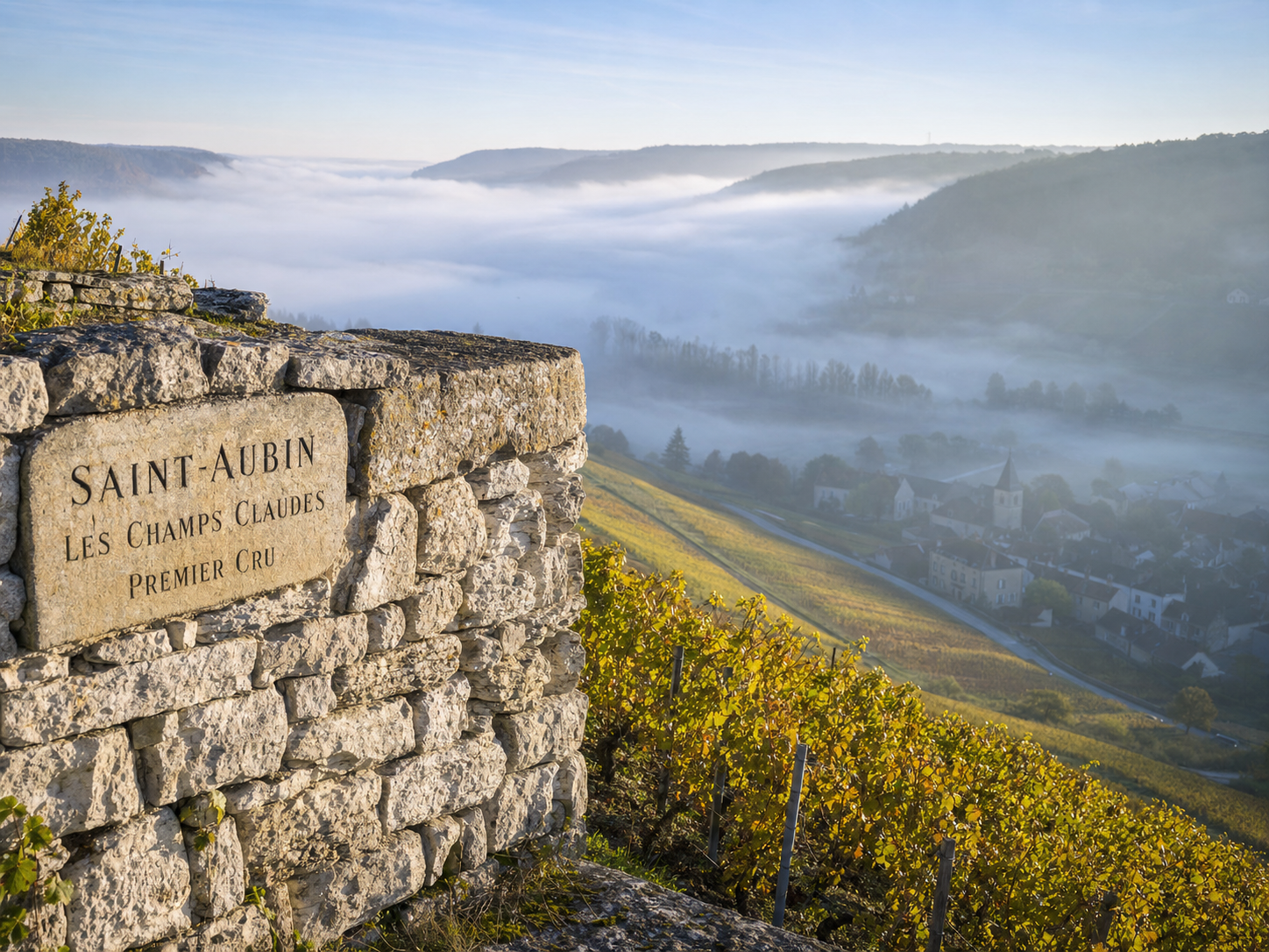 Saint-Aubin Premier Cru En Remilly above Chassagne