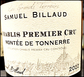 2022 Samuel Billaud Chablis 1er Cru Monte de Tonnerre