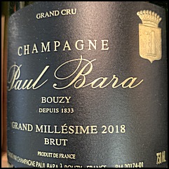 2018 Paul Bara Champagne Grand Cru Brut Millsim