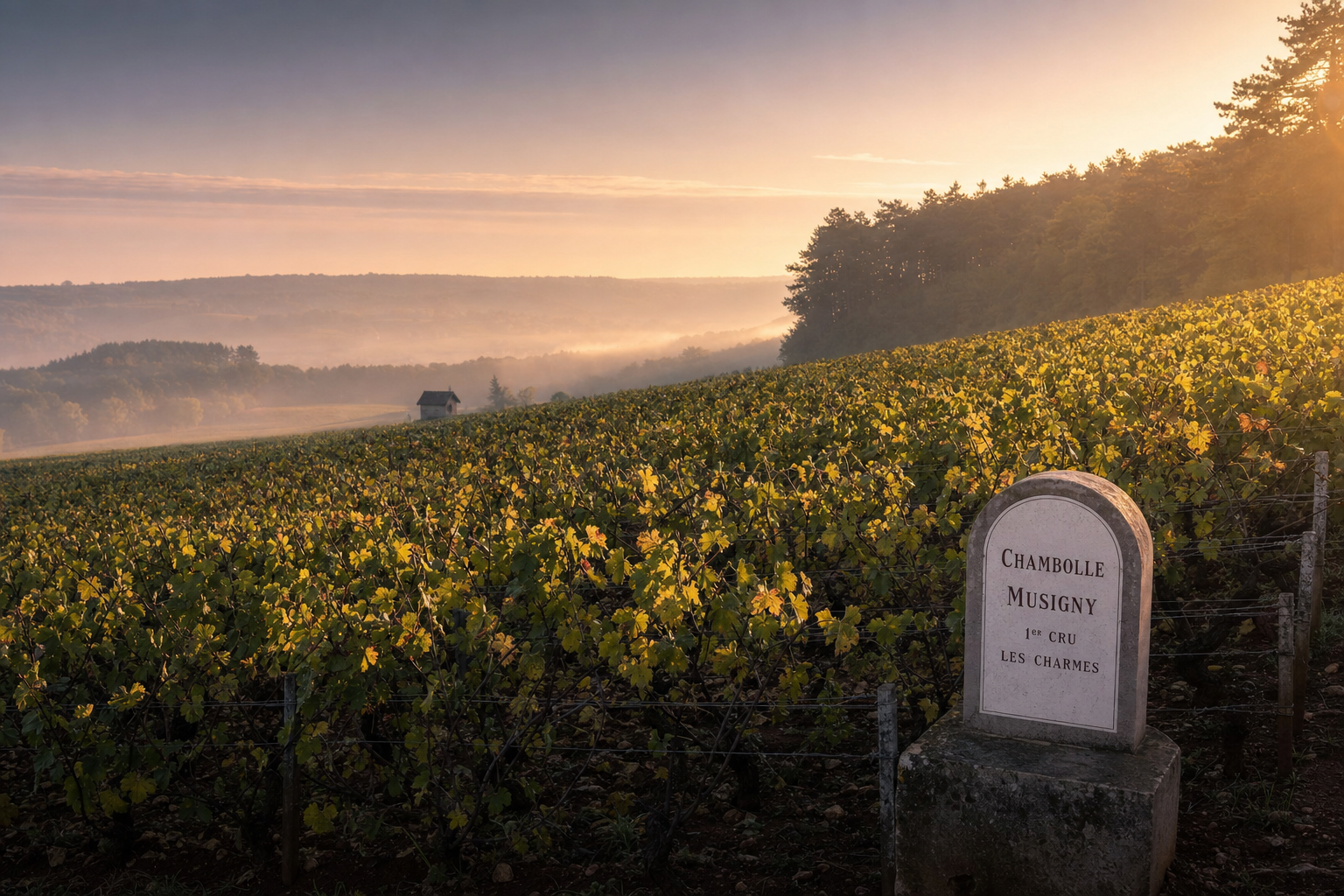 Le Musigny vineyard in Chambolle-Musigny