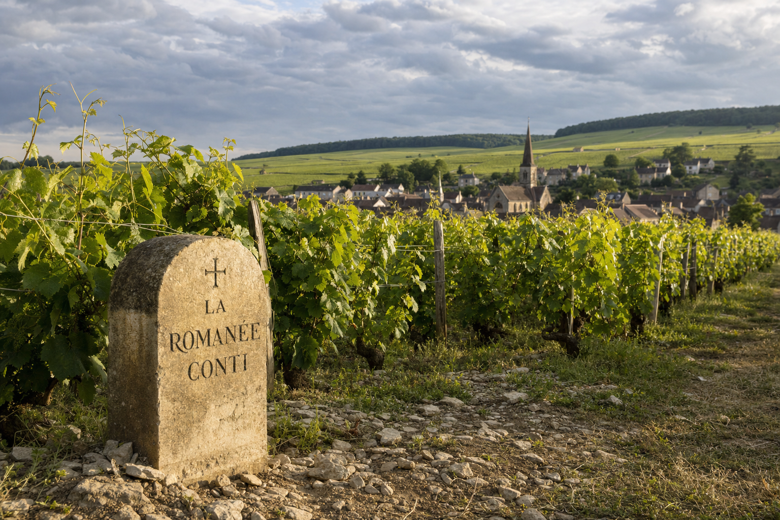 La Romanée-Conti vineyard in Vosne-Romanée